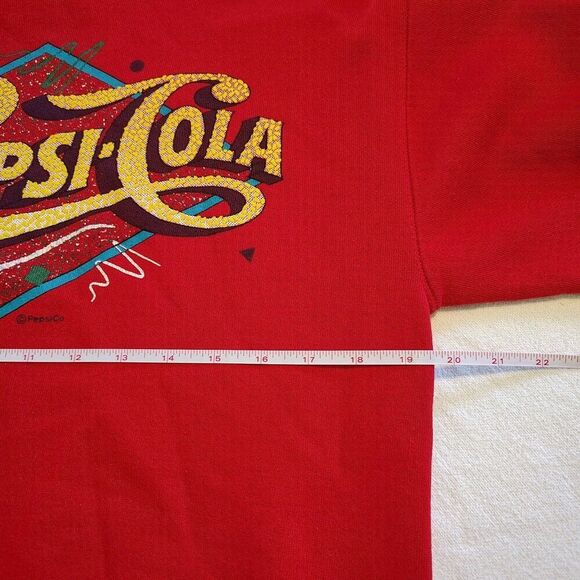 Vintage Pepsi Cola Sweatshirt Red 90s Graphic Crewneck Retro Logo Pullover SMALL - Picture 8 of 8
